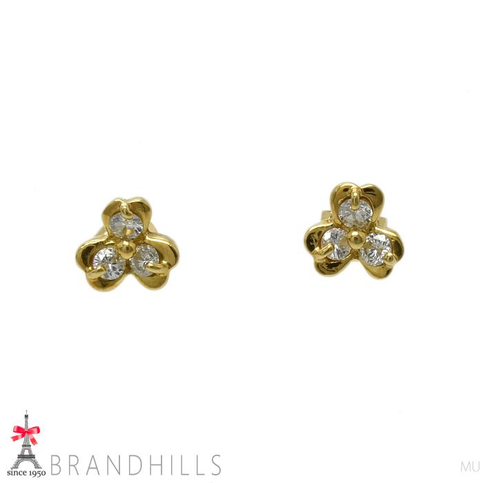 ダイヤモンド 0.10ct+0.10ct ピアス K18金 750YG イエローゴールド 0.9 