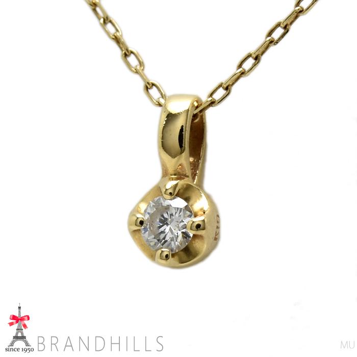 VENDOME AOYAMA ヴァンドーム青山 ダイヤモンド 一粒 ネックレス K10金  