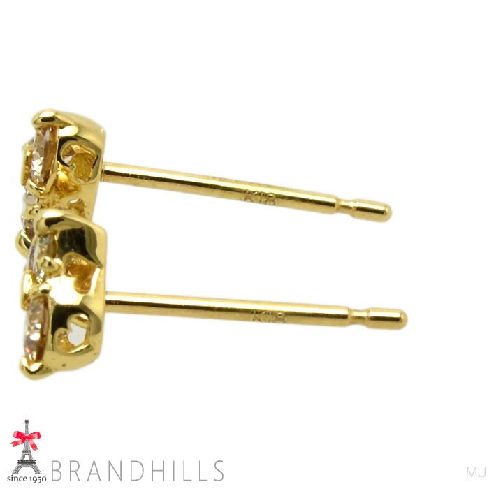 極美品】K18YG ハートピアス k18イエローゴールド 両耳約0.5g 楽天市場