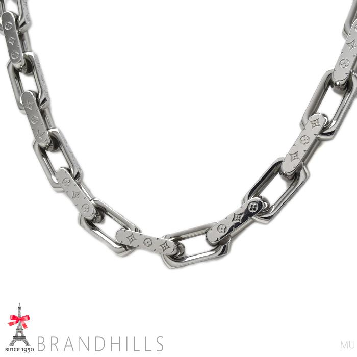 LOUIS VUITTON ルイヴィトン ネックレス チェーン モノグラム シルバー  