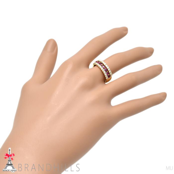 ルビー/0.70ct ダイヤモンド リング K18YG 13号 I1647