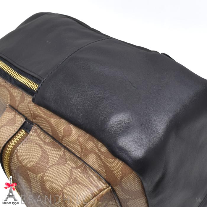 COACH（コーチ） バックパック シグネチャー PVC レザー カーキ