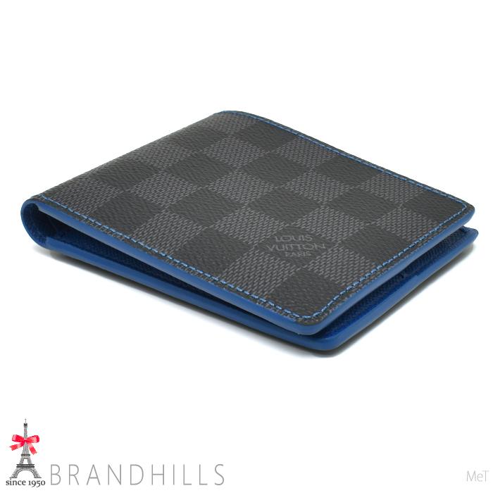 極美品 ルイヴィトン ポルトフォイユ ダミエ 二つ折り財布 N64033 ブルー 楽天市場】ルイヴィトン 2つ折り財布 Louis Vuitton ダミエ・グラ