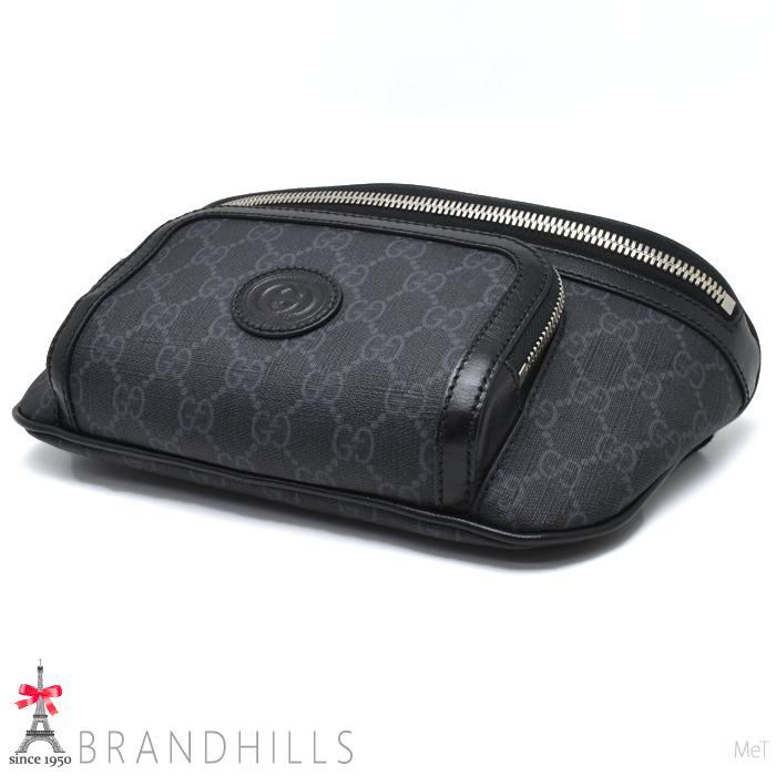 GUCCI GGスプリームボディバッグ ブラック 美品 正規品 グッチ バッグ メンズ レディース GGスプリーム ボディバッグ ベルト