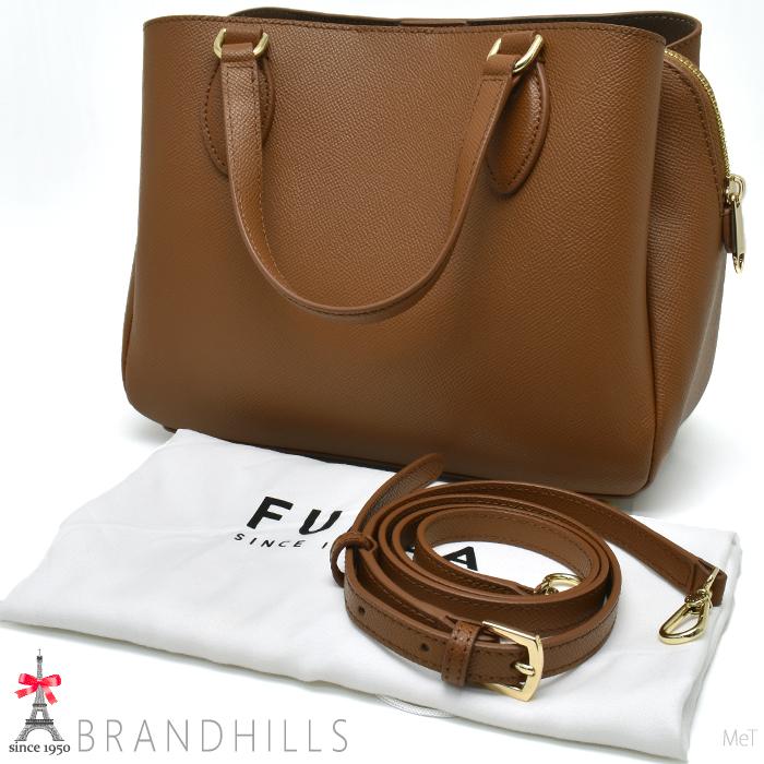 カービングレザー ハンドバッグ　2こセット FURLA（フルラ） ハンドバッグ レディース レザー ブラウン 2WAY