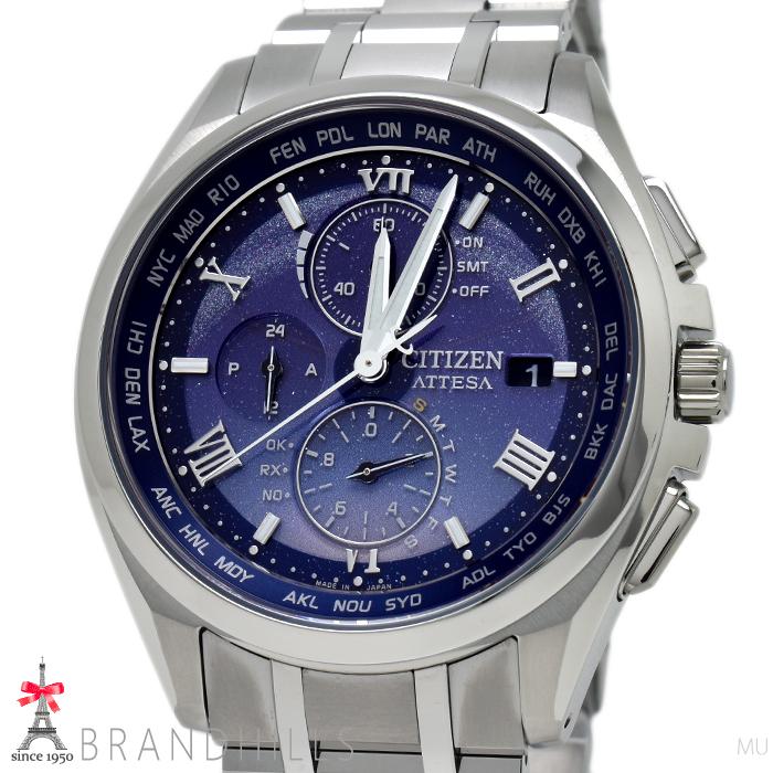 極美品】シチズン アテッサ エコ・ドライブ電波時計 ダイレクト