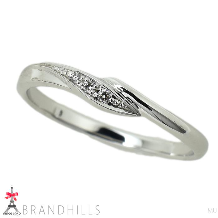 K10ホワイトゴールド ダイヤモンドリング 0.01ct STAR JEWELRY