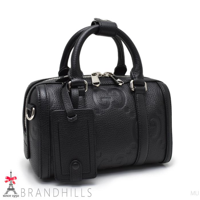 ★きみさん専用★　GUCCI 2wayボストンバッグ GUCCI（グッチ） ボストンバッグ ジャンボ GG レザー ブラック ミニ