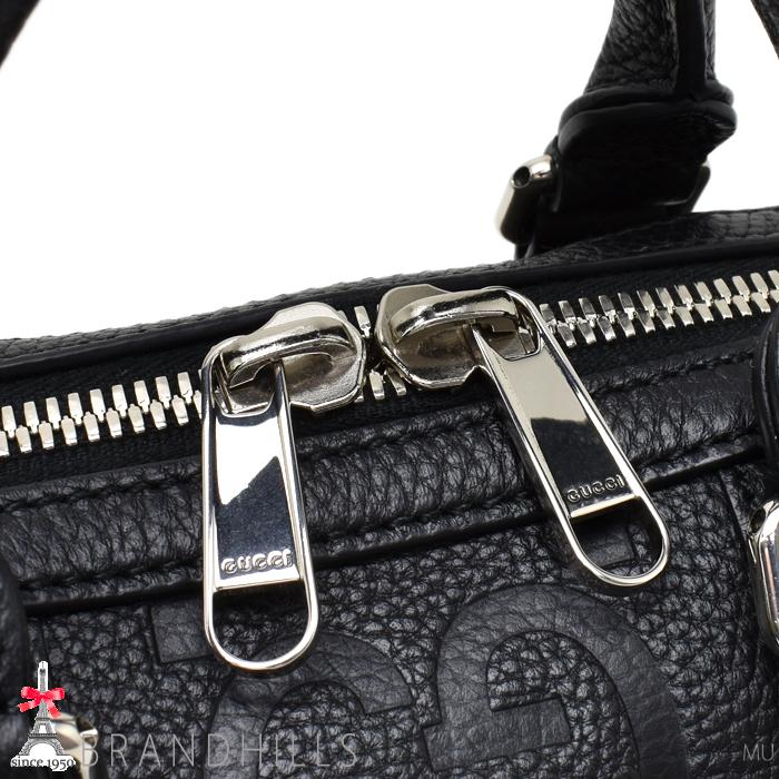 GUCCI（グッチ） ボストンバッグ ジャンボ GG レザー ブラック ミニ