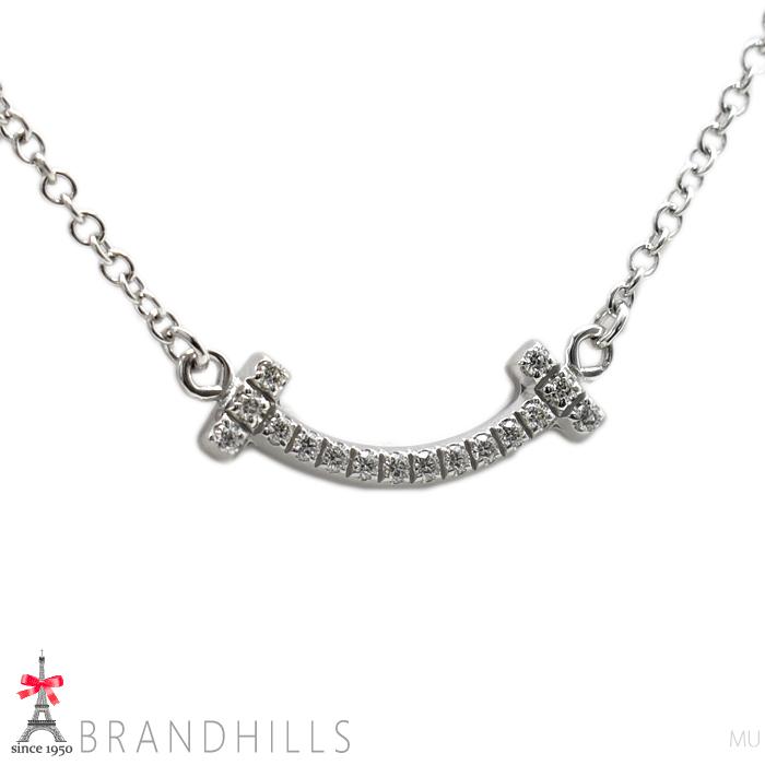 【るは〜】ティファニー Tスマイルミニ ダイヤモンド ネックレス TIFFANY&Co.（ティファニー） ダイヤモンド ネックレス T スマイル