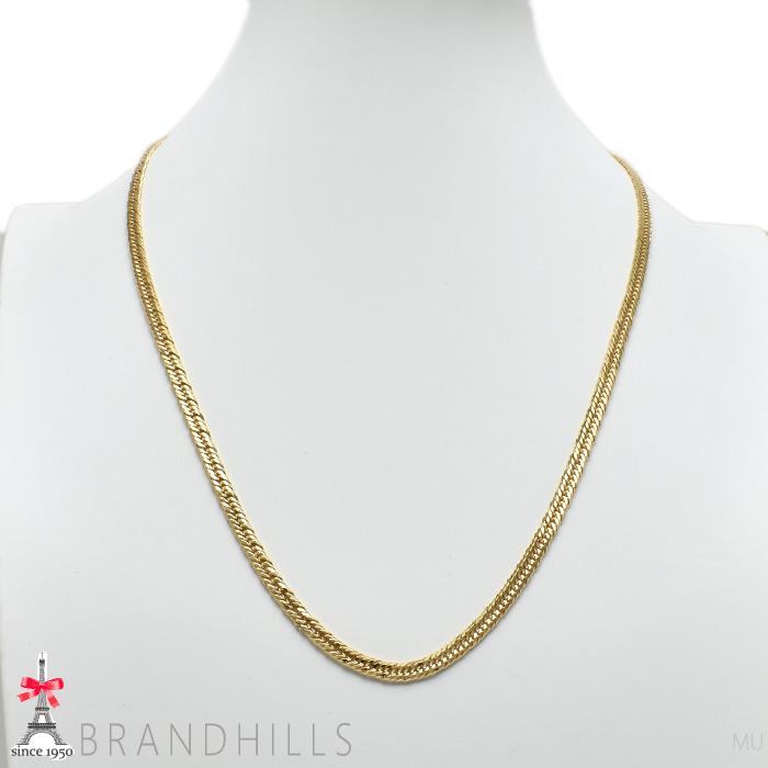 K18金YG トリプル12面 喜平 ネックレス メンズ レディース 50cm キヘイ