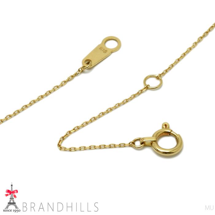 4℃（ヨンドシー） カナル ダイヤモンド 1粒 ネックレス K18金 750YG