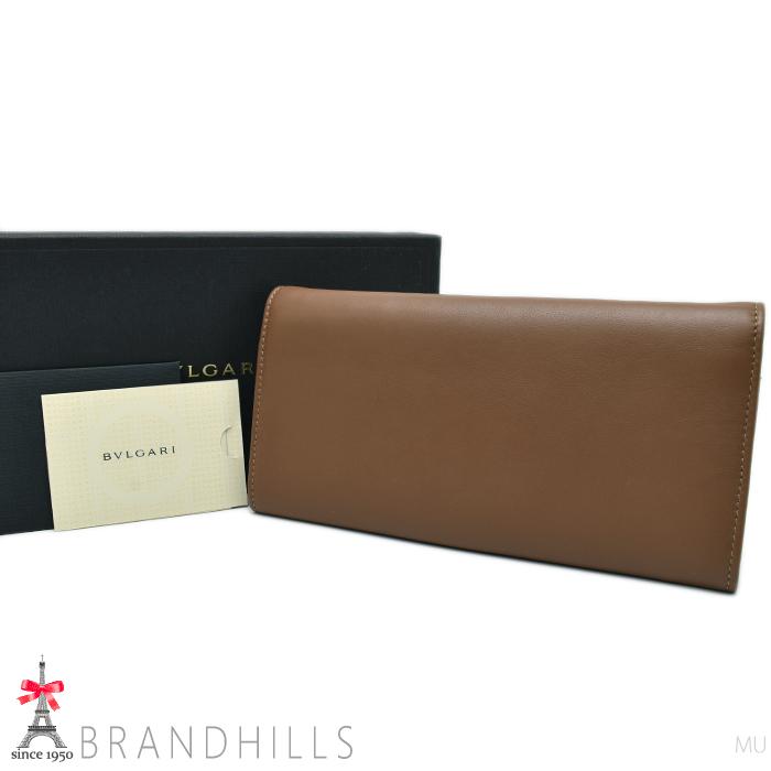 【美品】BVLGARI 二つ折り財布　長財布 BVLGARI（ブルガリ） 長財布 二つ折り レディース コローレ カーフ