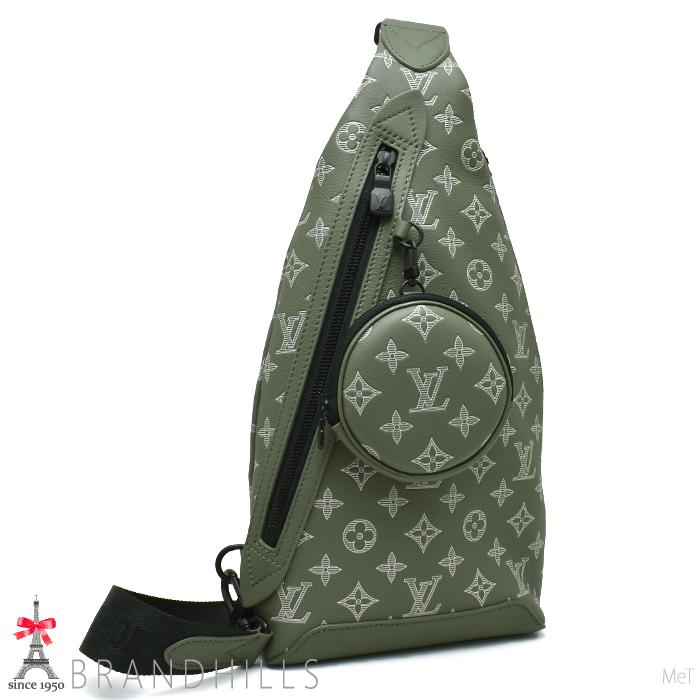 ルイヴィトン ボディバッグ デュオ スリングバッグ モノグラム シャドウ オリーブグリーン M12486 LOUIS VUITTON 極美品 【中古】 LOUIS VUITTON（ルイ・ヴィトン） ボディバッグ デュオ スリングバッグ