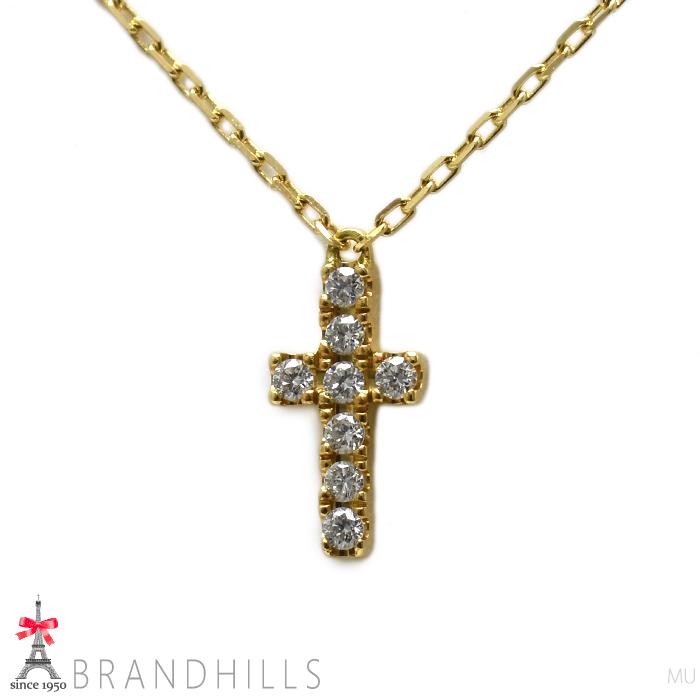 AHKAH（アーカー）K18 ダイヤモンド クロスネックレス アーカー ダイヤモンド クロス ネックレス K18YG - ジュエリー