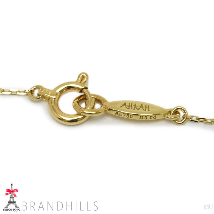 AHKAH（アーカー） ダイヤモンド 0.04ct ネックレス クロスモチーフ