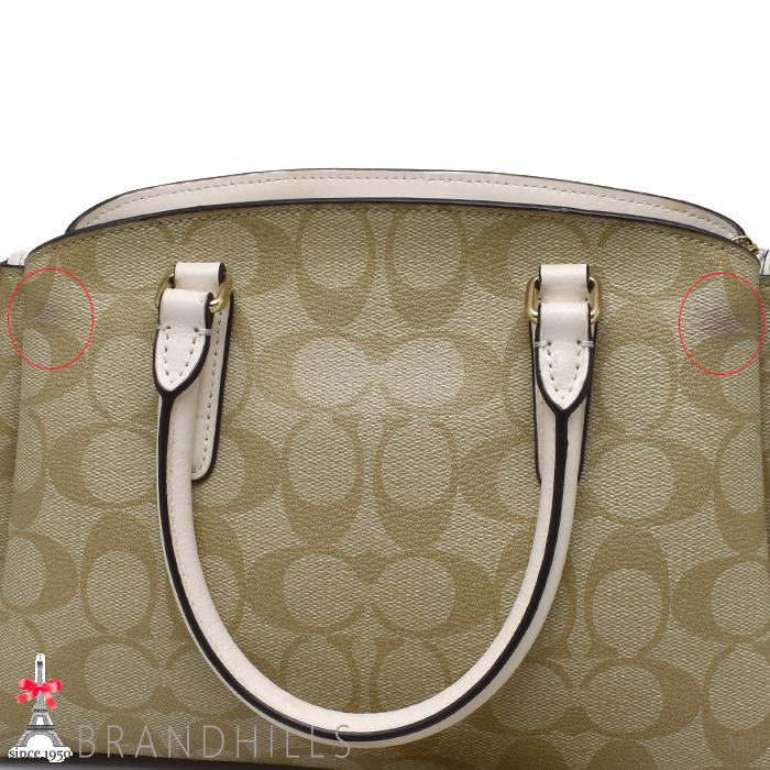 美品 正規品 コーチ COACH ハンドバッグ ベージュ シグネチャー PVC COACH（コーチ） ハンドバッグ レディース シグネチャー PVC ベージュ