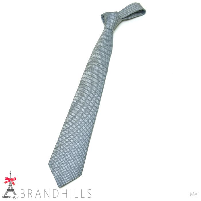 HERMES（エルメス） ネクタイ シルク100％ ライトブルー 剣先幅7cm