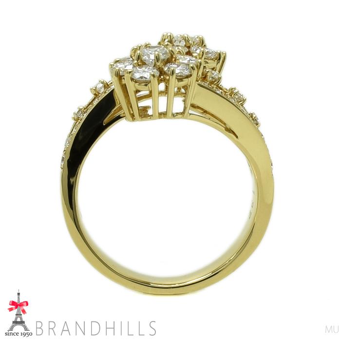 ダイヤモンド 1.32ct リング K18金 750YG イエローゴールド 指輪 #10 