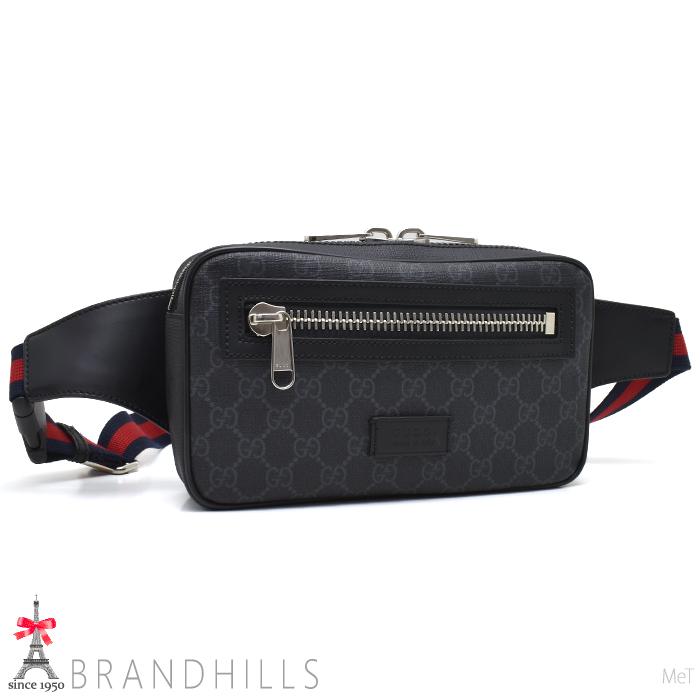 GUCCI グッチ ボディバッグ メンズ ソフト GGスプリーム グレー