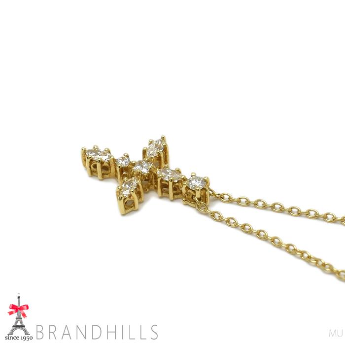 AHKAH（アーカー） ダイヤモンド 0.14ct ネックレス NNクロス K18金 