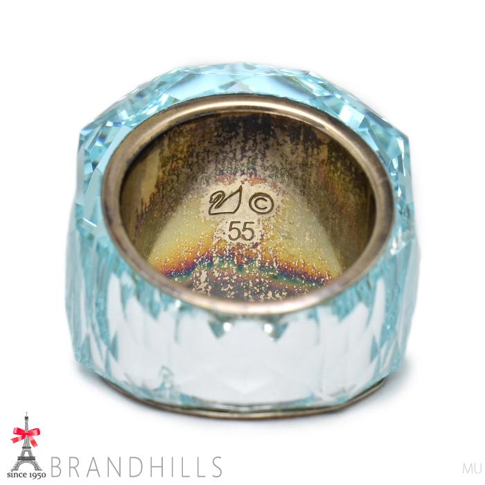 スワロフスキー リング クリスタル ブルー メタル 指輪 #56 SWAROVSKI