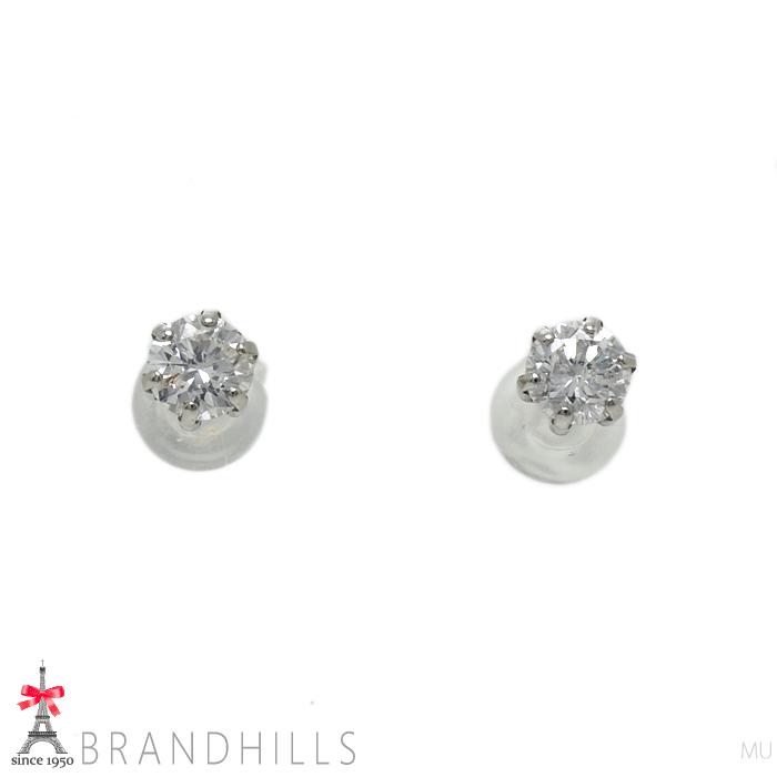 ダイヤモンド 0.237ct F-I1-G 0.224ct H-I1-G ピアス PT900 プラチナ 