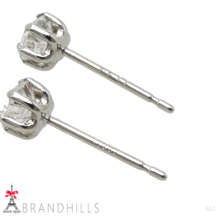ダイヤモンド 0.237ct F-I1-G 0.224ct H-I1-G ピアス PT900 プラチナ 