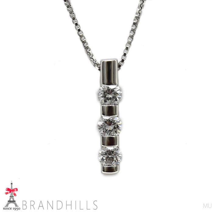 VENDOME AOYAMA プラチナ PT850 ダイヤモンド3付 ネックレス VENDOME AOYAMA（ヴァンドーム青山） ダイヤモンド 0.30ct ネックレス