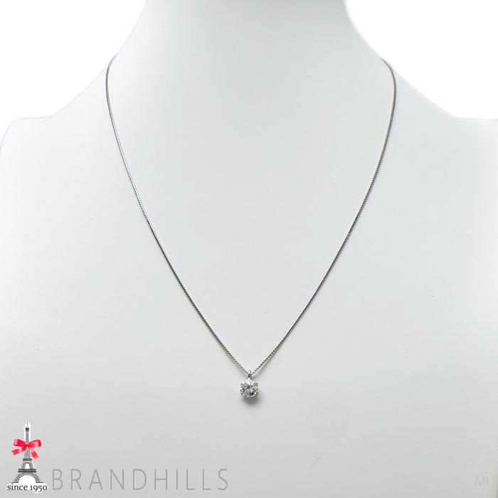 ダイヤモンド 0.715ct ネックレス 鑑定書付 I-SI1-Good PT900 PT850 