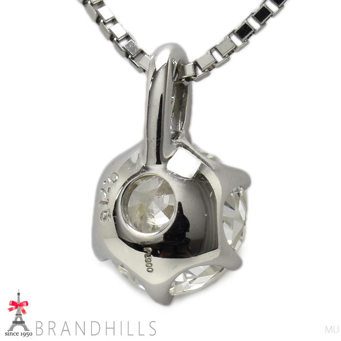 ダイヤモンド 0.715ct ネックレス 鑑定書付 I-SI1-Good PT900 PT850 