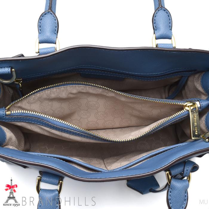 マイケルコース トートバッグ Dillon Cornflower Leather Satchel ブルー 2WAY 30H4GAIS3L MICHAEL KORS 美品 【中古】 MICHAEL KORS（マイケルコース） トートバッグ Dillon Cornflower