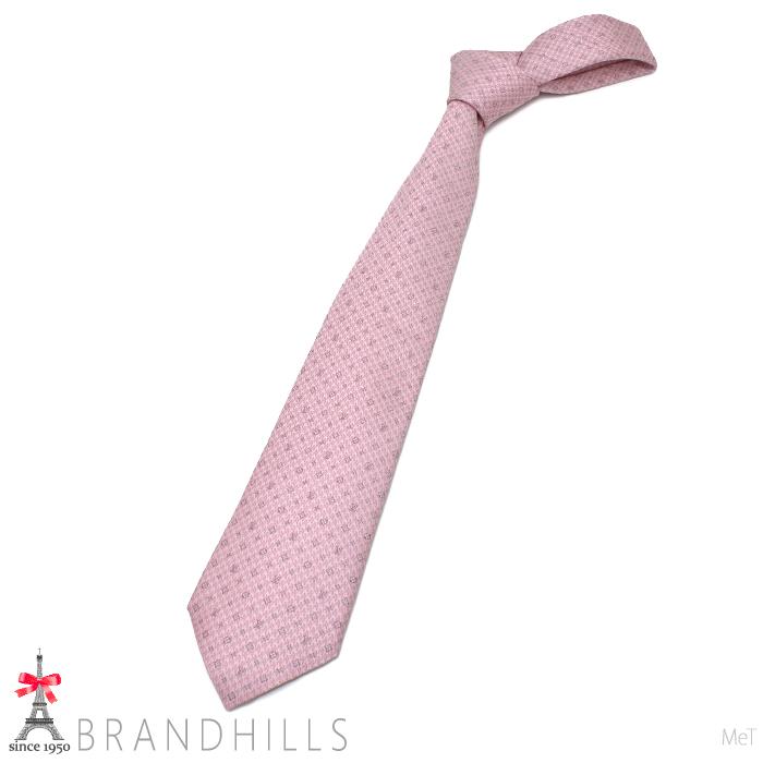 ルイヴィトン ネクタイ シルク100％ ピンク 剣先幅8cm M75924 LOUIS VUITTON 未使用品 【中古】 LOUIS VUITTON（ルイ・ヴィトン） ネクタイ シルク100％ ピンク 剣先幅