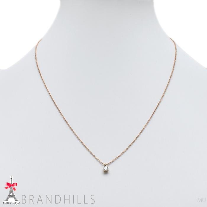 正規品　Tiffany & Co. K18 ソリティアダイヤモンドネックレスPG TIFFANY&Co.（ティファニー） ネックレス ソリティア ダイヤモンド