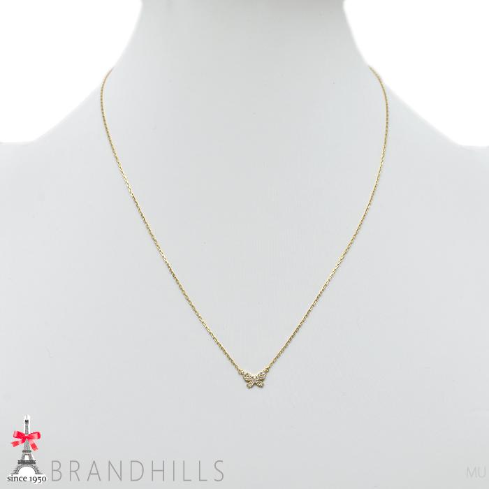 AHKAH（アーカー） ダイヤモンド 0.06ct バタフライパヴェ ネックレス