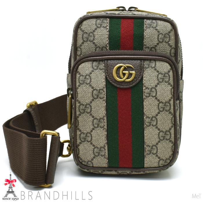 GUCCI（グッチ） ショルダーバッグ メンズ GGスプリーム マーモント ベージュ エボニー ボディバッグ 752565 GUCCI 未使用 ...