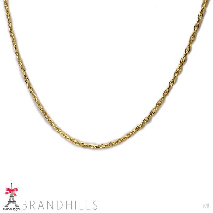 ジュエリーマキ ネックレス スクリュー チェーン K18金 750YG イエロー