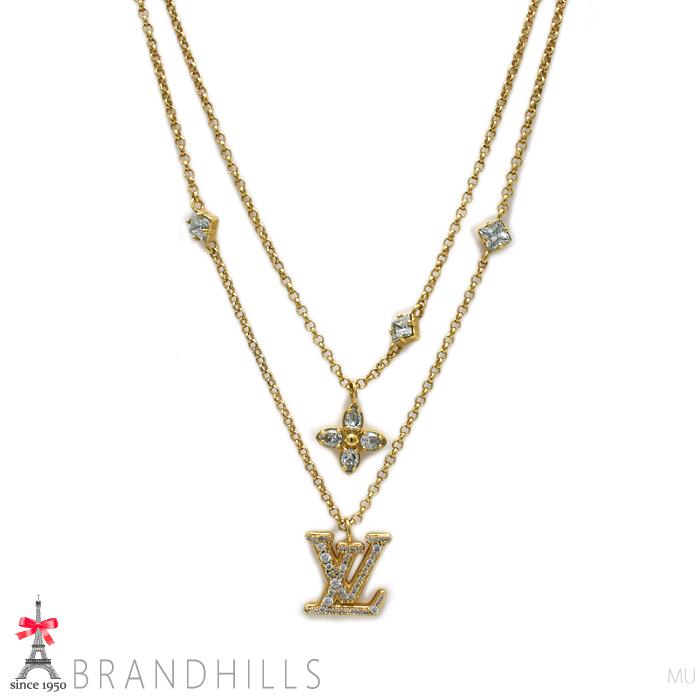 【極美品】ルイヴィトン　M01845 ネックレス・レディ LV LOUIS VUITTON（ルイ・ヴィトン） ネックレス レディ LV メタル