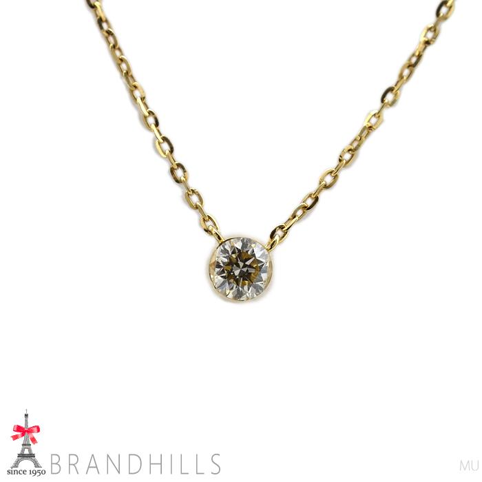 agete（アガット） ダイヤモンド 0.10ct ネックレス K18金 750YG