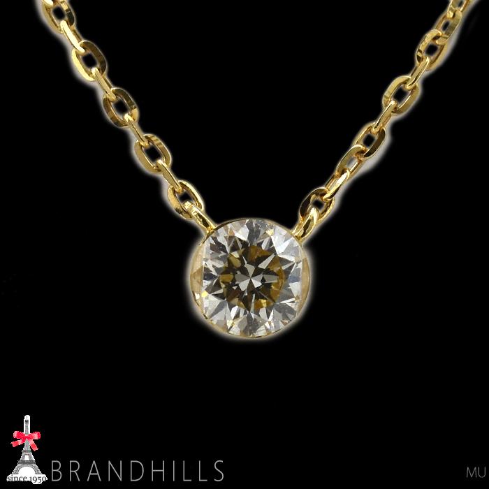 agete（アガット） ダイヤモンド 0.10ct ネックレス K18金 750YG