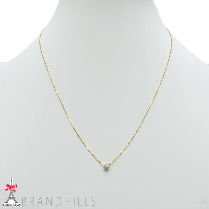 AHKAH（アーカー） ダイヤモンド 0.07ct 一粒 ネックレス K18金 750YG