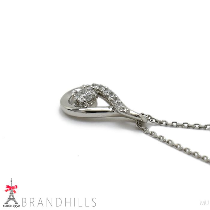 4℃（ヨンドシー） ダイヤモンド ネックレス PT850 プラチナ しずく