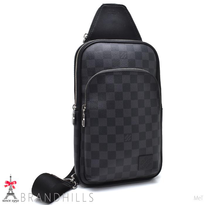 極美品 ルイヴィトン ダミエグラフィット アヴェニュー スリングバッグ ブラック LOUIS VUITTON（ルイ・ヴィトン） ボディバッグ メンズ アヴェニュー