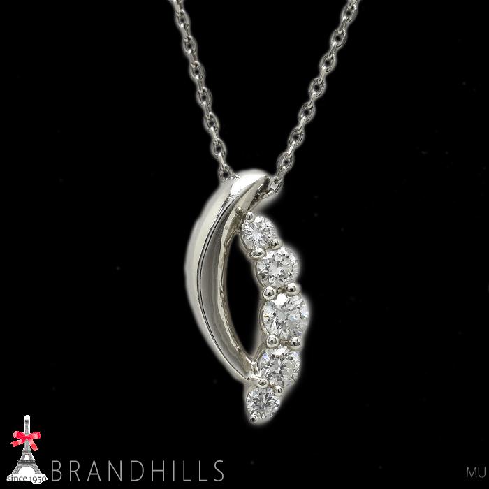美品✨4℃　プラチナ　しずく　 ダイヤモンドネックレス　Pt850 4℃（ヨンドシー） ダイヤモンド ネックレス PT850 プラチナ しずく
