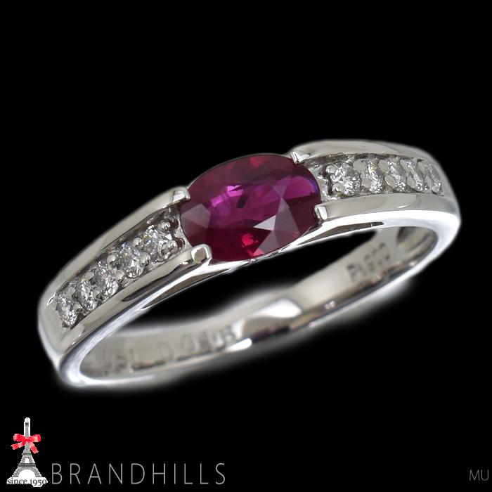 ルビー 0.51ct ダイヤモンド 0.16ct リング PT900 プラチナ 指輪 #11 