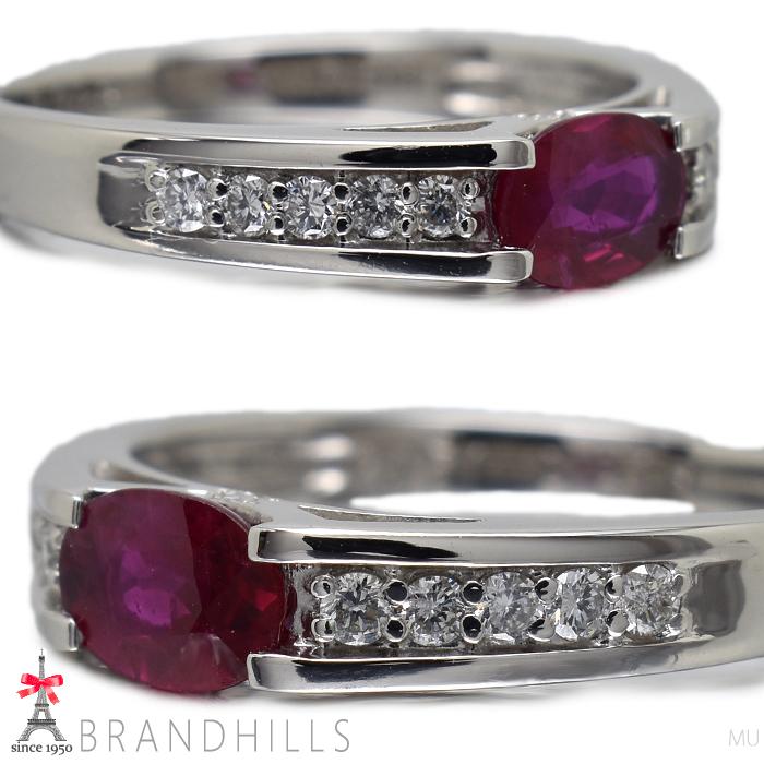 ルビー 0.51ct ダイヤモンド 0.16ct リング PT900 プラチナ 指輪 #11 