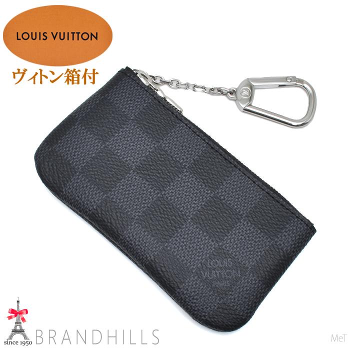 【美品】ルイヴィトン(ダミエ・グラフィット)ポシェット クレ キーケース ポーチ LOUIS VUITTON（ルイ・ヴィトン） コインケース キーケース ポシェット