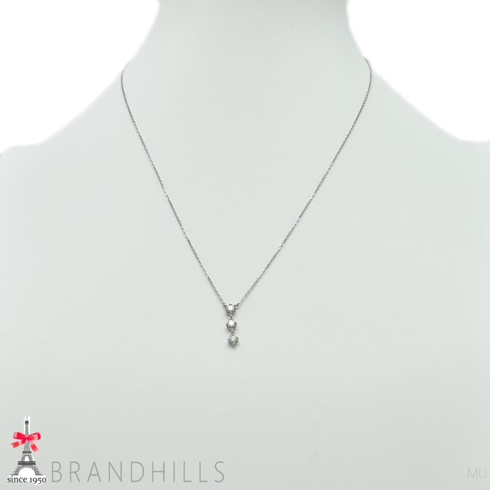 4℃（ヨンドシー） ダイヤモンド3P ネックレス PT850 プラチナ 良品