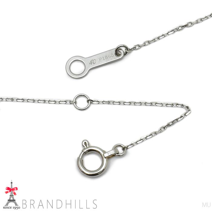 値下げ‼️4℃ ダイヤネックレス　プラチナ850 4℃（ヨンドシー） ダイヤモンド3P ネックレス PT850 プラチナ 良品
