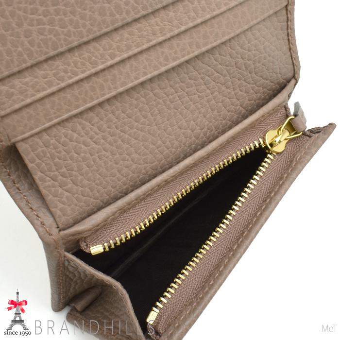グッチ GGマーモント 折り財布 456126 レザー ゴールド ピンクベージュ GUCCI（グッチ） 財布 二つ折り レディース GGマーモント レザー